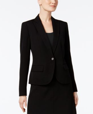 macy's black skirt suit