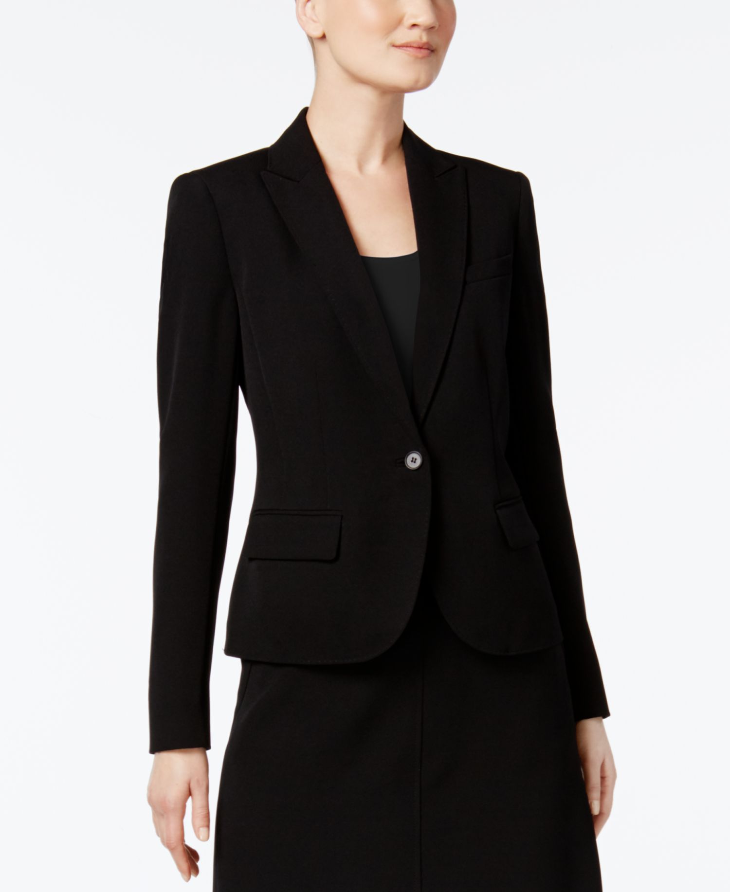 Missy Executive Collection Single-Button A-Line Skirt Suit Set