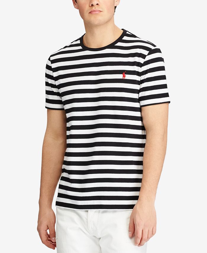 Polo Ralph Lauren Men's Custom Slim Fit Striped Cotton T-Shirt - Macy's