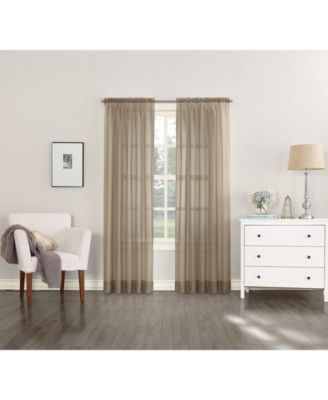 Sheer Voile Rod Pocket Curtain Panel