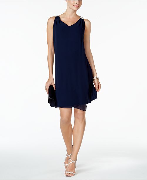 MSK Embellished Shift Dress & Reviews - Dresses - Women - Macy's