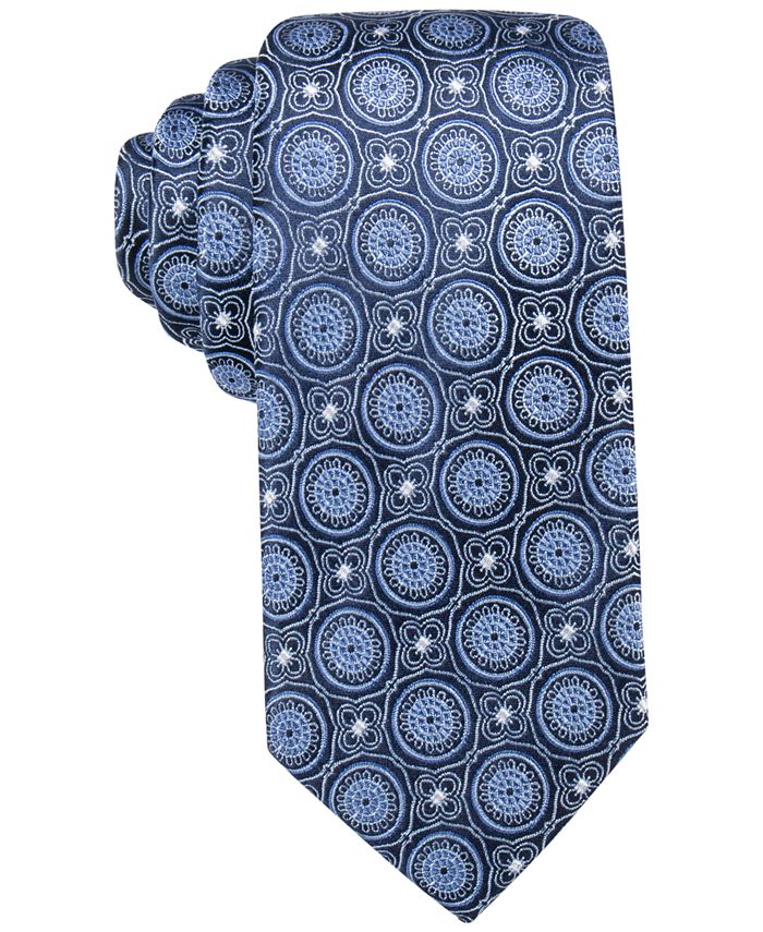 Tasso Elba Men's Andrea Medallion Slim Tie, Created for Macy's - Macy's