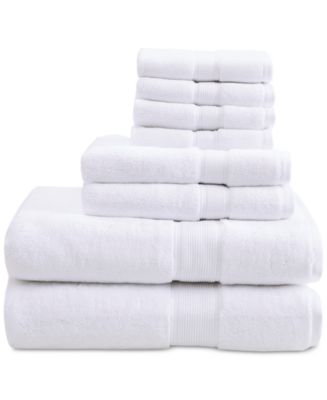 Madison Park Signature Solid Cotton 8-Pc. Bath Towel Set - Macy's