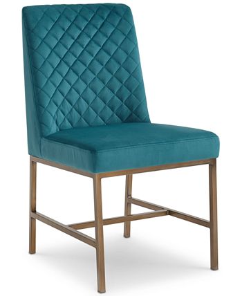Furniture - Cambridge Dining Chair 6-Pc. Set (Teal & Grey Side Chairs)