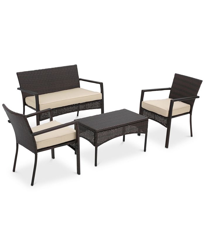 Noble House - Aldin 4-Pc. Chat Set, Quick Ship
