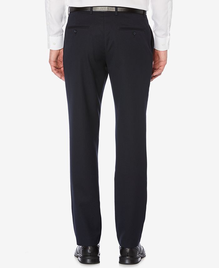 Perry Ellis Men's Classic-Fit Textured Flat-Front Pants - Macy's