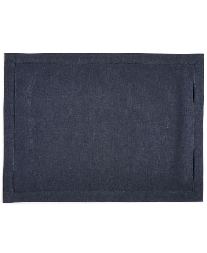 Hotel Collection CLOSEOUT! Modern Navy Linen Placemat, Created for Macy's Macy's