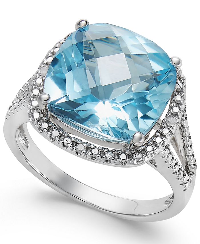 Macy's Semi Precious Gemstone (6 ct. t.w.) and Diamond Accent Ring in ...