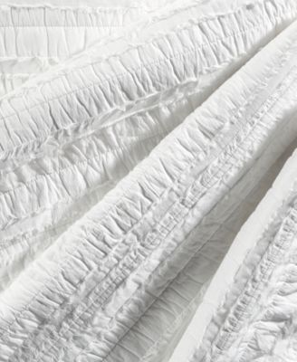 Martha Stewart Collection  100% Cotton Eyelash Stripe King Quilt, Created for Macy's 