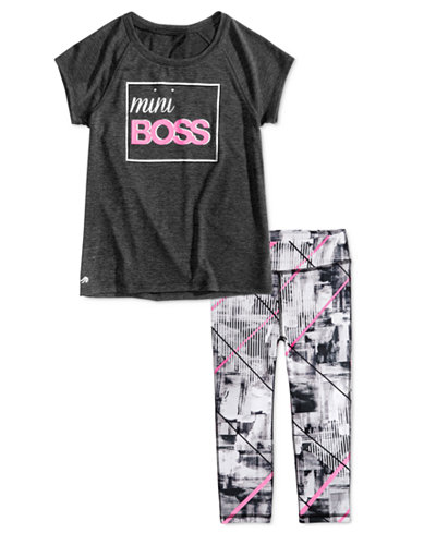 Ideology Mommy and Me Mini Boss Graphic-Print T-Shirt, Leggings & Running Skirt Separates, Big Girls (7-16), Only at Macy's