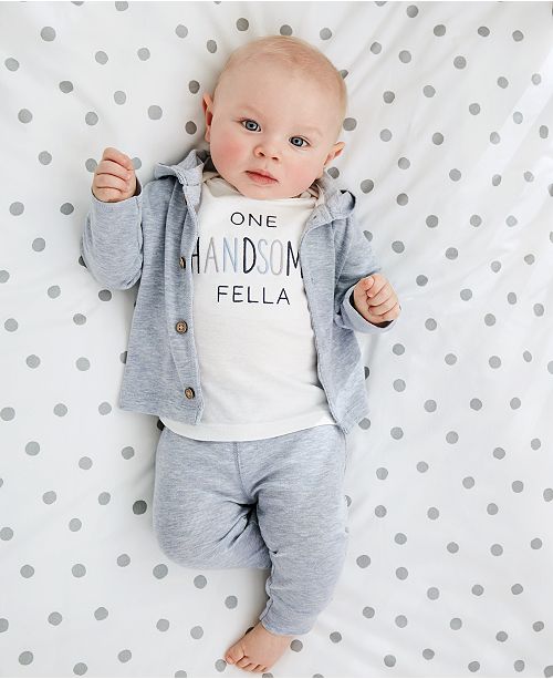Carter's 3Pc. Handsome Fella TShirt, Hoodie & Pants Set