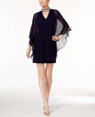 XSCAPE Capelet Sheath Dress - Macy's