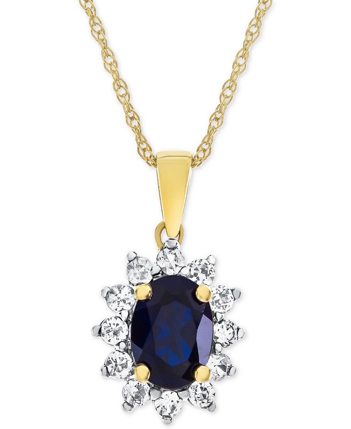 Macy's best sale sapphire necklace