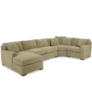 FURNITURE RADLEY 4-PC. FABRIC CHAISE SECTIONAL SOFA WITH WEDGE PIECE, CREATED FOR MACY'S