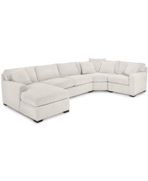 FURNITURE RADLEY 4-PC. FABRIC CHAISE SECTIONAL SOFA WITH WEDGE PIECE, CREATED FOR MACY'S