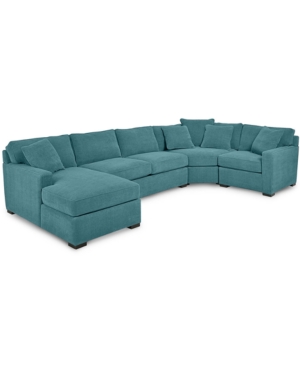 FURNITURE RADLEY 4-PC. FABRIC CHAISE SECTIONAL SOFA WITH WEDGE PIECE, CREATED FOR MACY'S