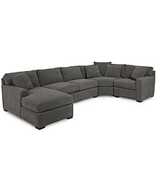 Radley 4-Pc. Fabric Chaise Sectional Sofa with Wedge Piece, Created for Macy's