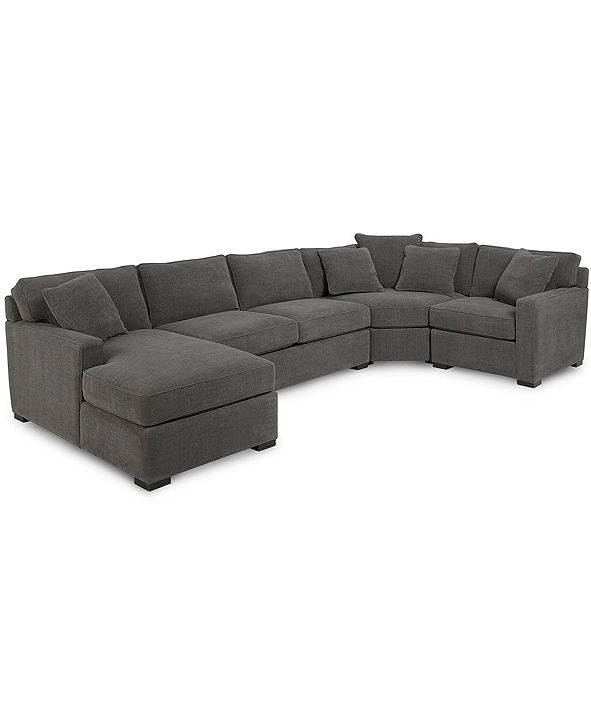 Furniture Radley 4-Piece Fabric Chaise Sectional Sofa, Created for Macy&#39;s & Reviews - Furniture ...