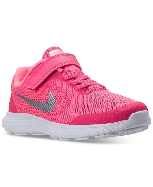 Nike Little Girls' Revolution 3 StayPut Closure Running Sneakers from Finish Line & Reviews