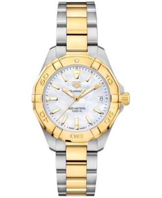 TAG Heuer - Women's Swiss Aquaracer Stainless Steel & 18k Gold Bracelet Watch 32mm WBD1320.BB0320