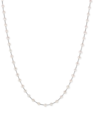 image of Effy Cultured Freshwater Pearl (3mm) Statement Necklace in 14k Gold, 14k White Gold or 14k Rose Gold