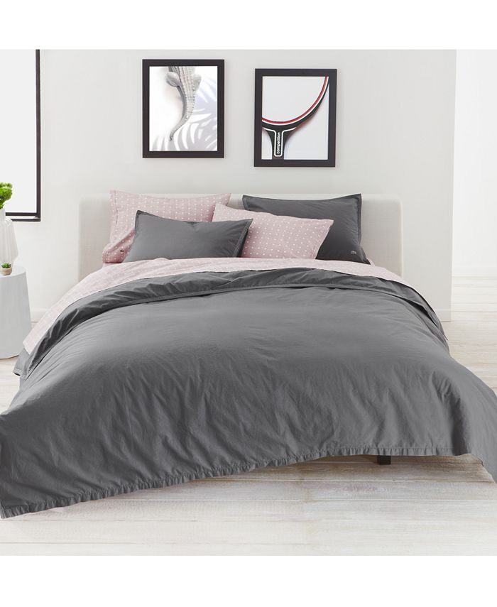 Lacoste Home Relaxed & Washed Castle RockLight Gray Bedding Collection