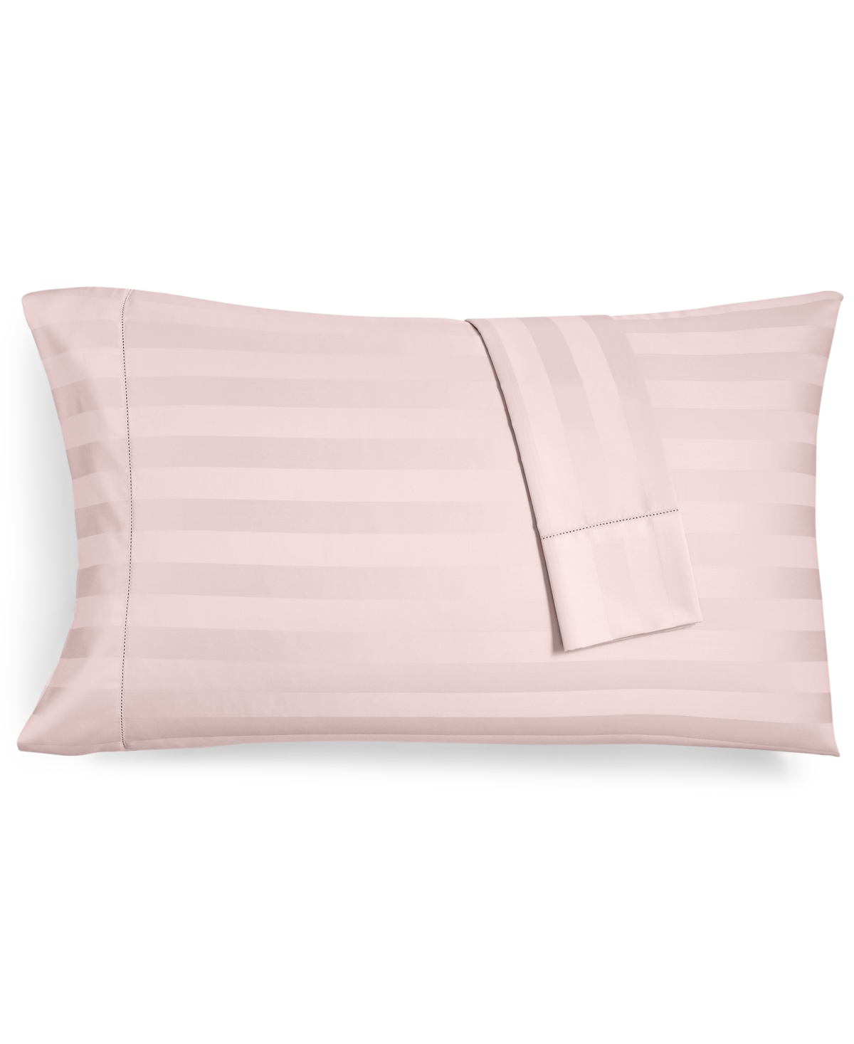 Shop Charter Club Damask 1.5" Stripe 550 Thread Count 100% Cotton Pillowcase Pair, Standard, Created For Macy's In Cotton Candy