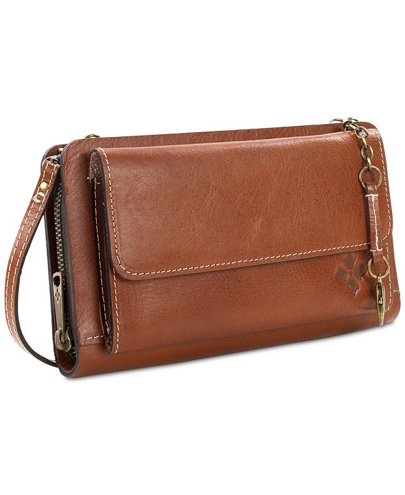 Patricia Nash Azario Smooth Leather Crossbody Organizer Wallet