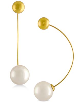 Majorica - Ball & Imitation Pearl Drop Earrings