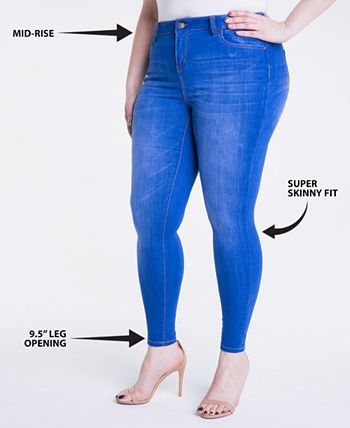 Celebrity Pink - Plus Size Outsiders Wash Super-Soft Skinny Jeans