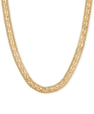 Macy's - Twisted Popcorn Link Collar Necklace in 10k Gold