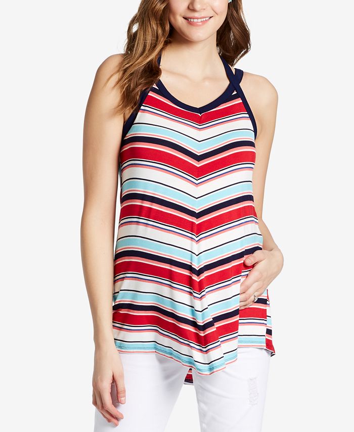Jessica Simpson Maternity Striped Ruched Top - Macy's  Jessica simpson  maternity, Maternity tops, Maternity clothes