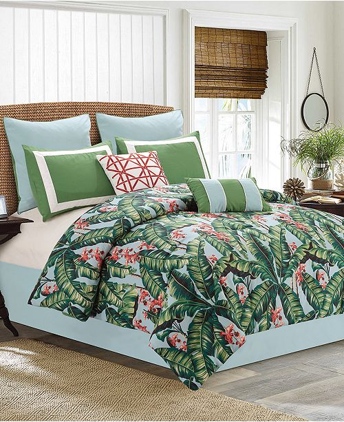 Hallmart Collectibles Closeout Lau 8 Pc Tropical Print Queen