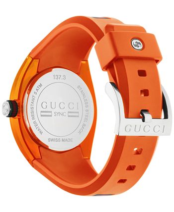 Orange hot sale gucci watch