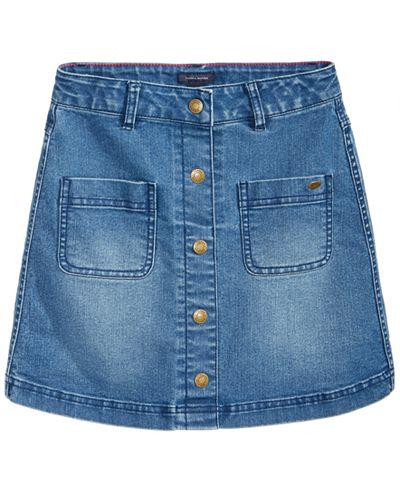 Tommy Hilfiger Button-Front Denim Skirt, Big Girls (7-16)