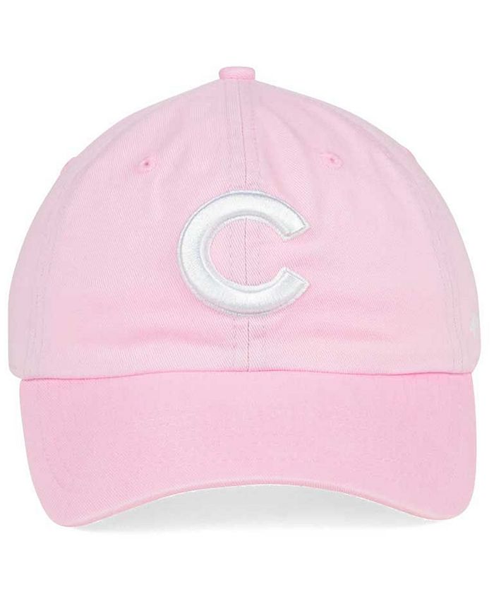 '47 Brand Chicago Cubs Pink/White CLEAN UP Cap - Macy's
