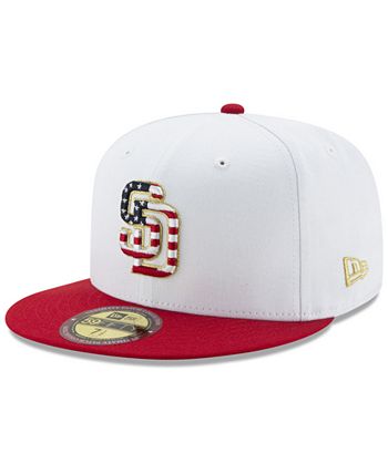 San Diego Padres New Era Americana Patch 59FIFTY Fitted Hat - Red