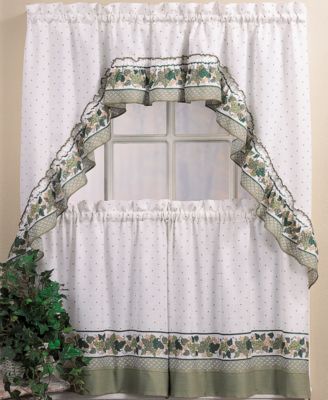 Shop Chf Cottage Ivy Window Tier Swag Valance Sets In Multi