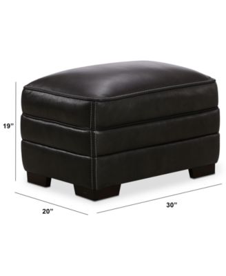 Myars Leather Ottoman