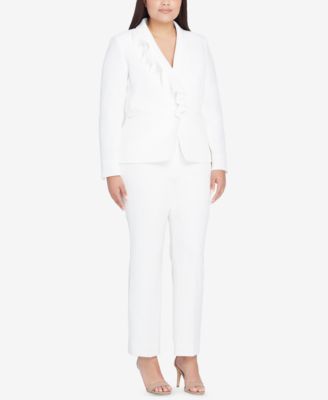 Tahari ASL - Plus Size Ruffled Pantsuit