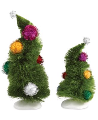 Department 56 - Grinch Village Set of 2 Wonky Trees