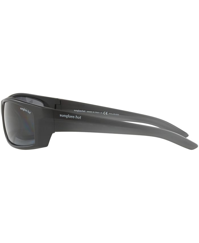 Sunglass Hut Collection Polarized Sunglasses , HU2007 63 - Macy's