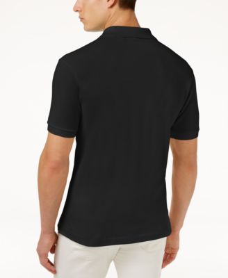 Men's Slim Fit Short Sleeve Ribbed Polo Shirt