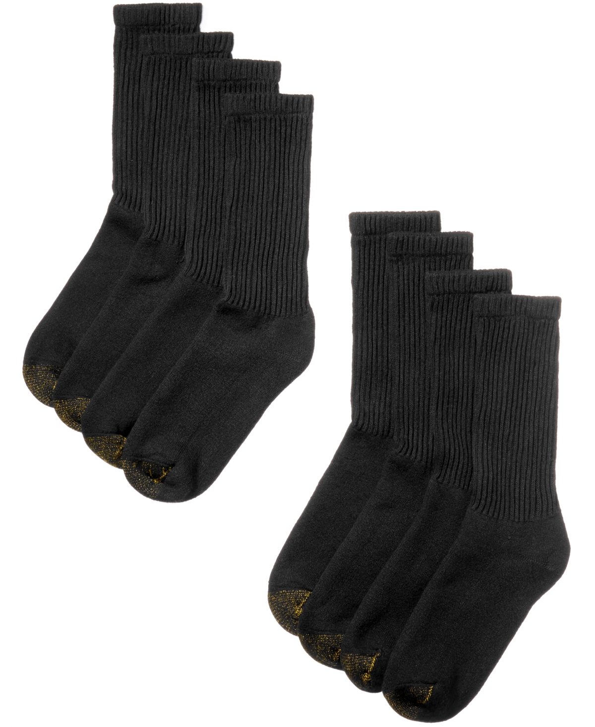Men's 8-Pack Athletic Crew Socks - Black
