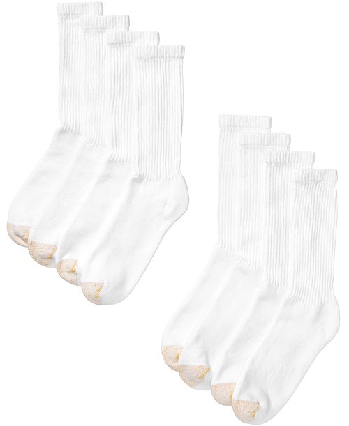 alfani Gold Toe Men’s 8-Pack Athletic Crew Socks Men's Fashion & Accessories