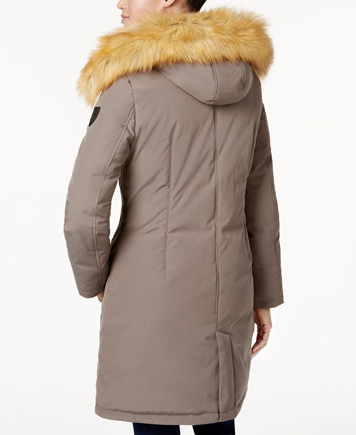 Vince Camuto FauxFurTrim Hooded Down Parka Macy's