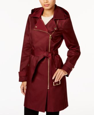 red michael kors trench coat