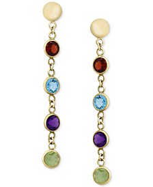 EFFY® Multi-Gemstone Drop Earrings (2-1/5 ct. t.w.) in 14k Gold