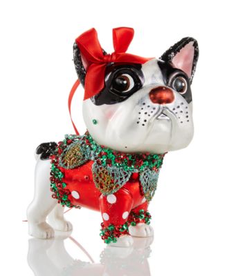 Holiday Lane - Pets Glass Bulldog Ornament Created For Macy's