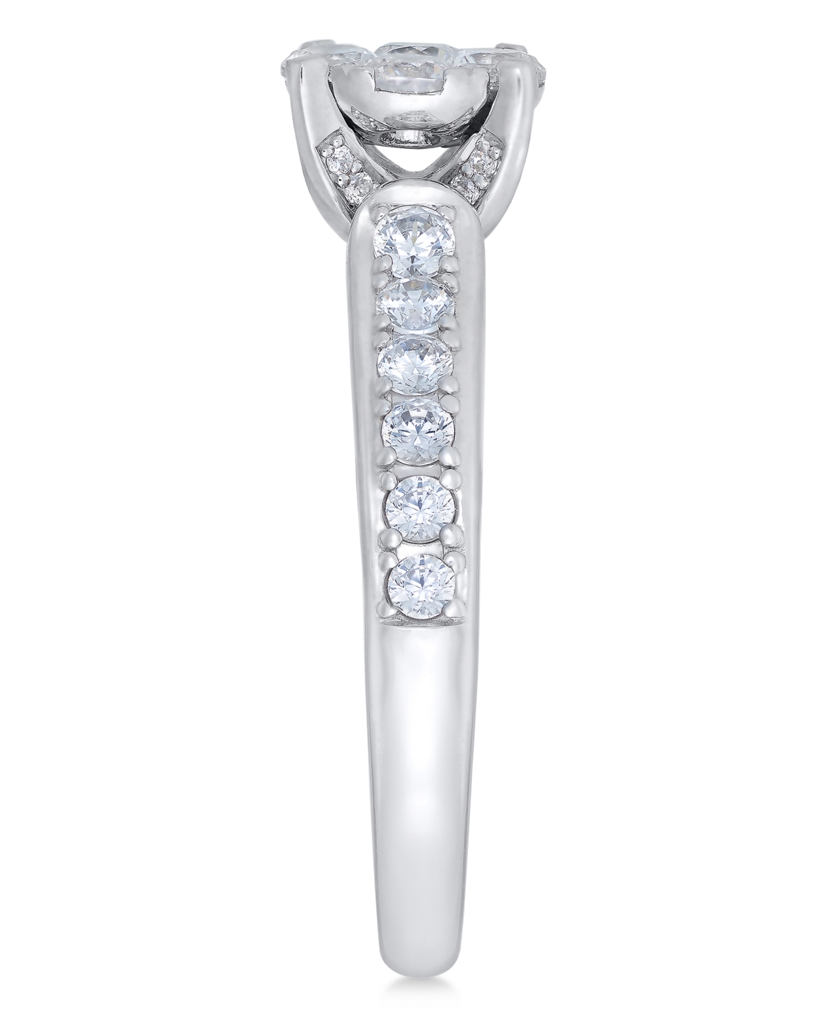 Diamond Cluster Engagement Ring (1 ct. t.w.) in 14k White or Yellow Gold